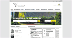 Desktop Screenshot of lz-trauer.de