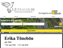 Tablet Screenshot of lz-trauer.de